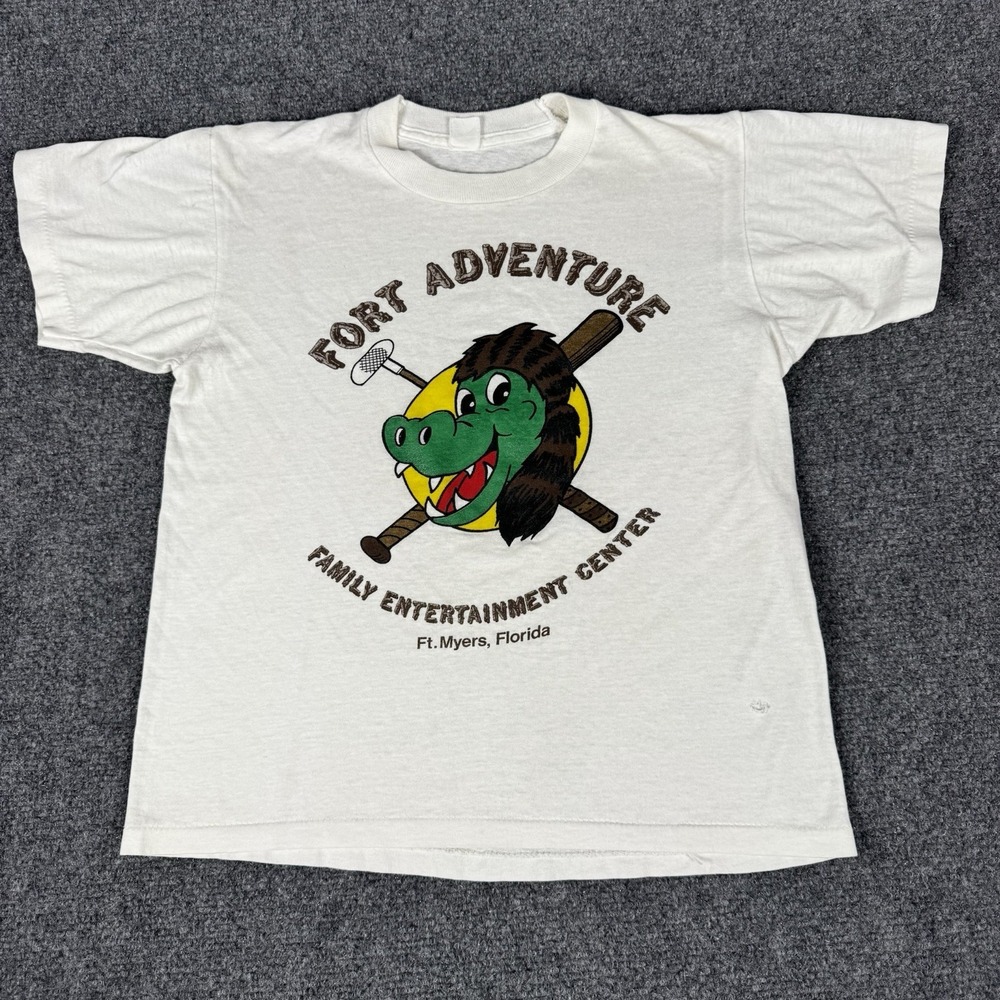 vintage Alligator Fort Adventure Family Entertainment Center t-shirt small 1980s